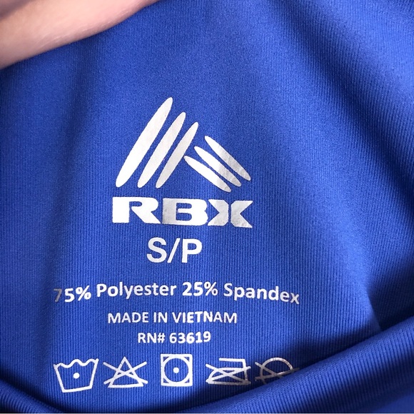 RBX Blue High Rise Cropped Leggings with Pockets - Picture 5 of 5